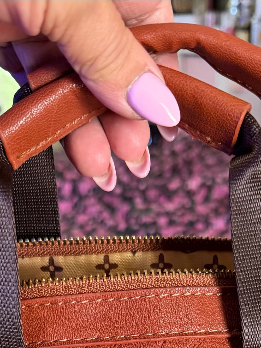 Women's Brown Leather Top-Handle Bag